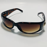 brown womens and mens wrap around sunglasses 