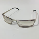 mens and womens silver wrap sunglasses with clear lenses