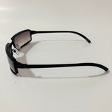 mens and womens black wrap sunglasses with black lenses