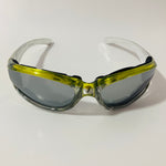 mens and womens green clear mirrored motorcycle sunglasses 