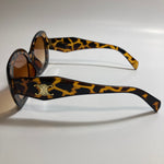 womens brown round sunglasses with brown lenses