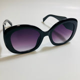 womens black round sunglasses with black lenses