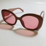 womens pink round sunglasses with pink lenses