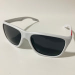 mens black and white square sunglasses