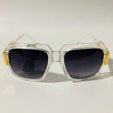 mens and womens clear black and gold gazelle sunglasses