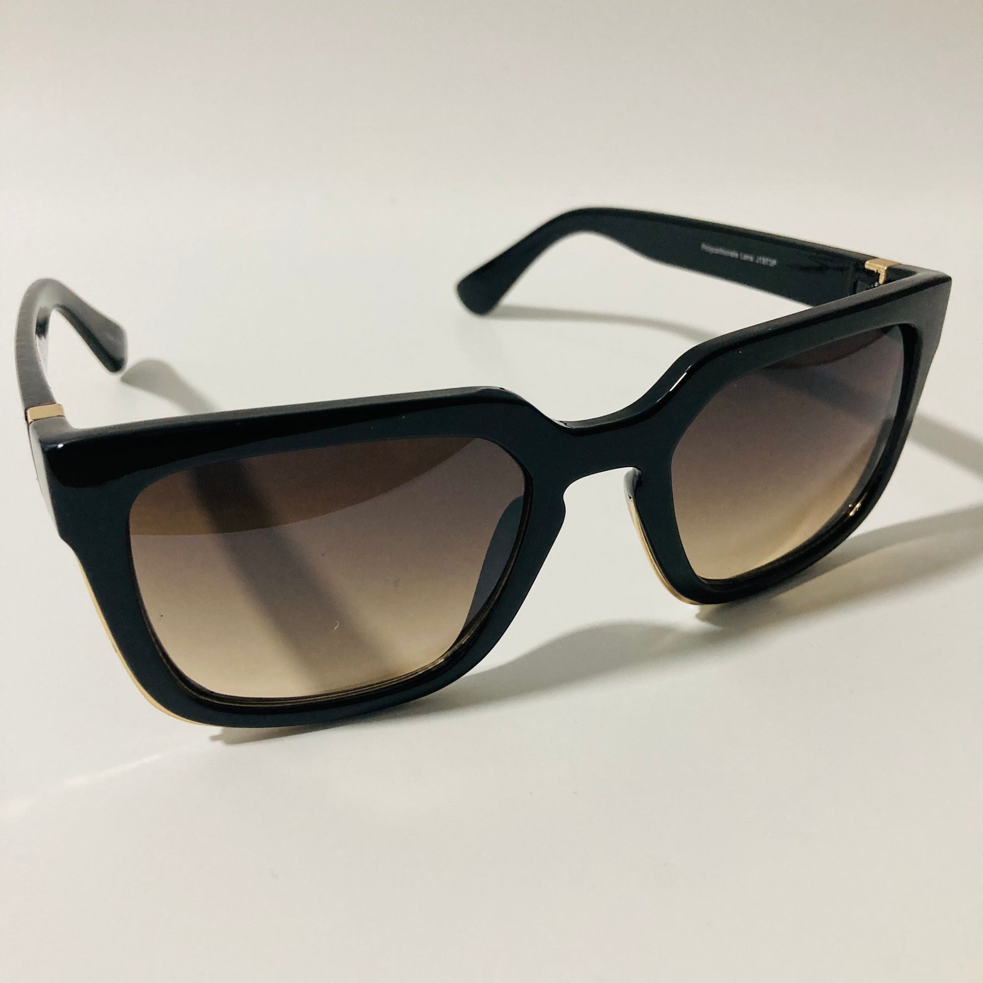 mens and womens brown square sunglasses
