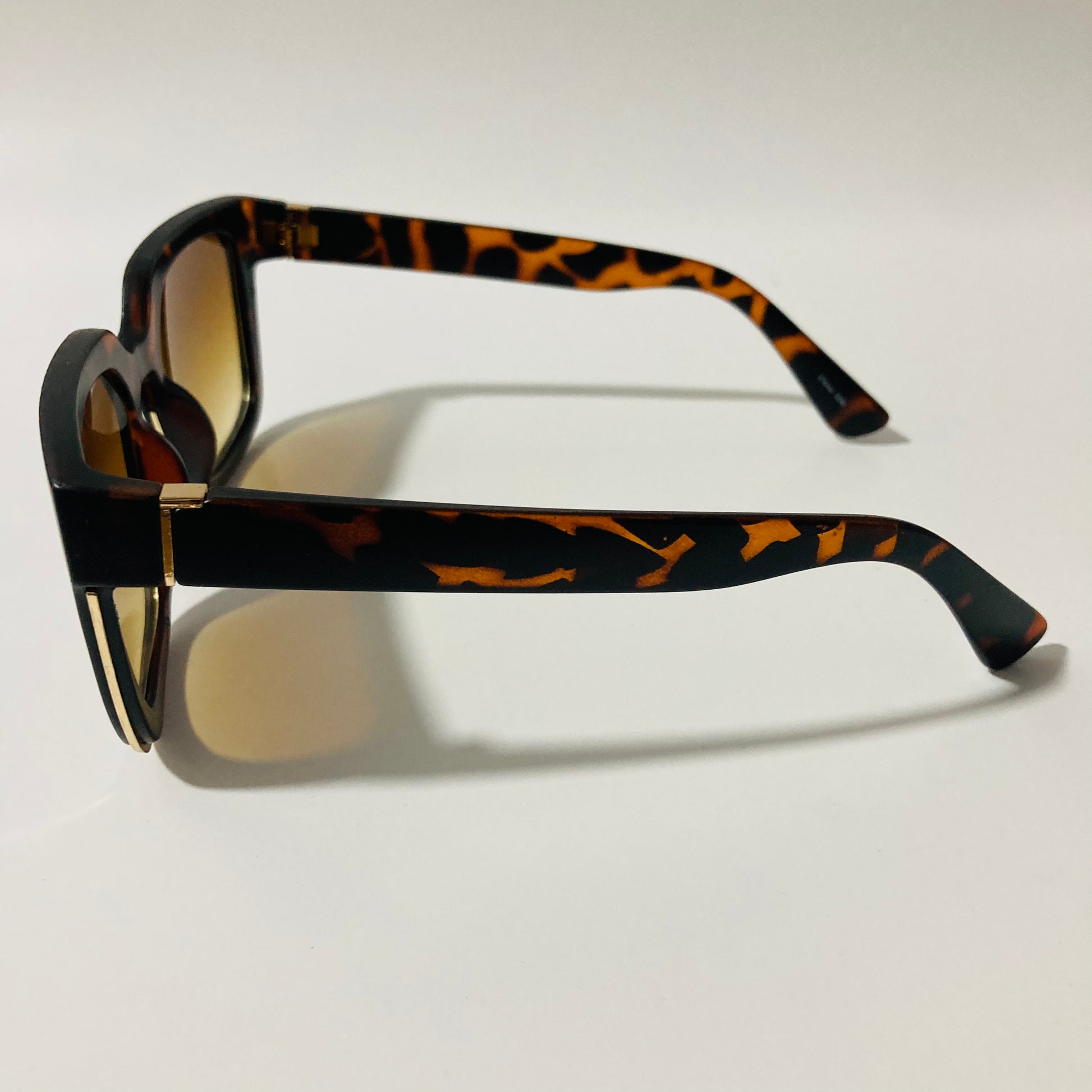 mens and womens brown square sunglasses