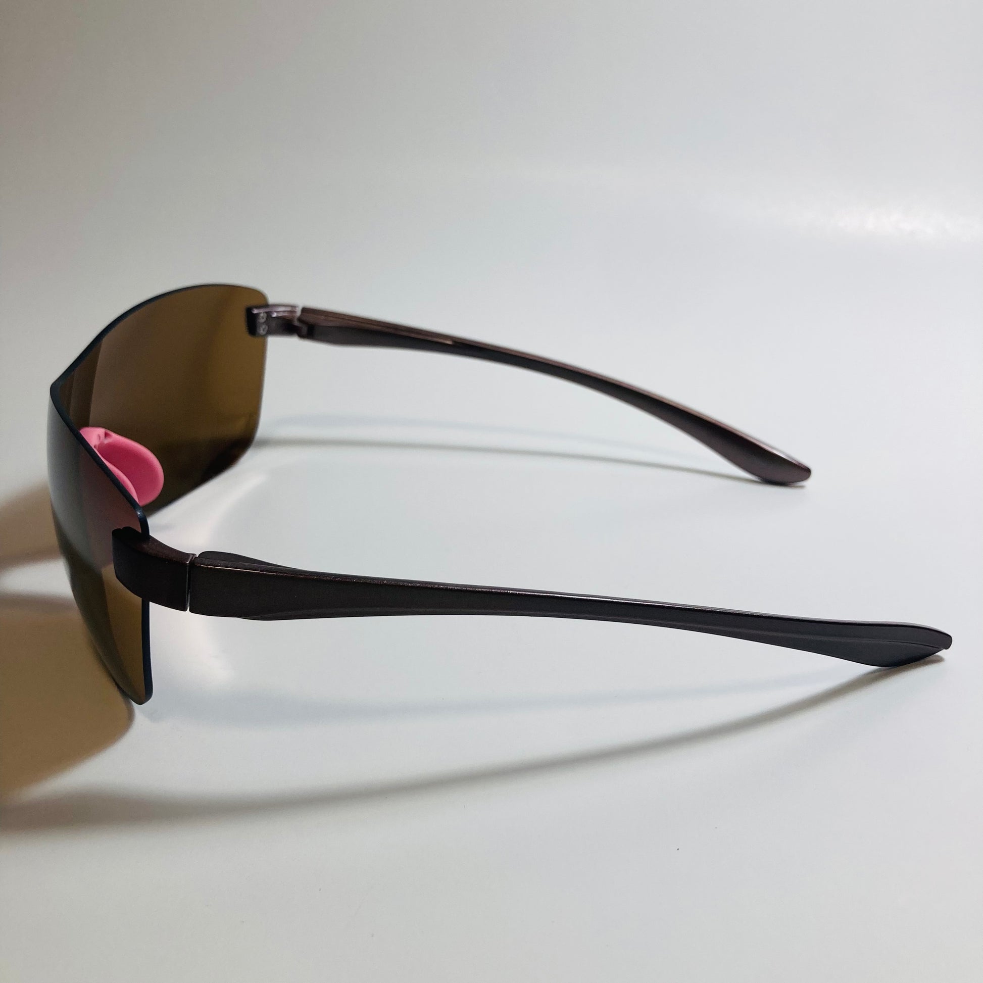 womens brown and gold mirrored y2k sunglasses
