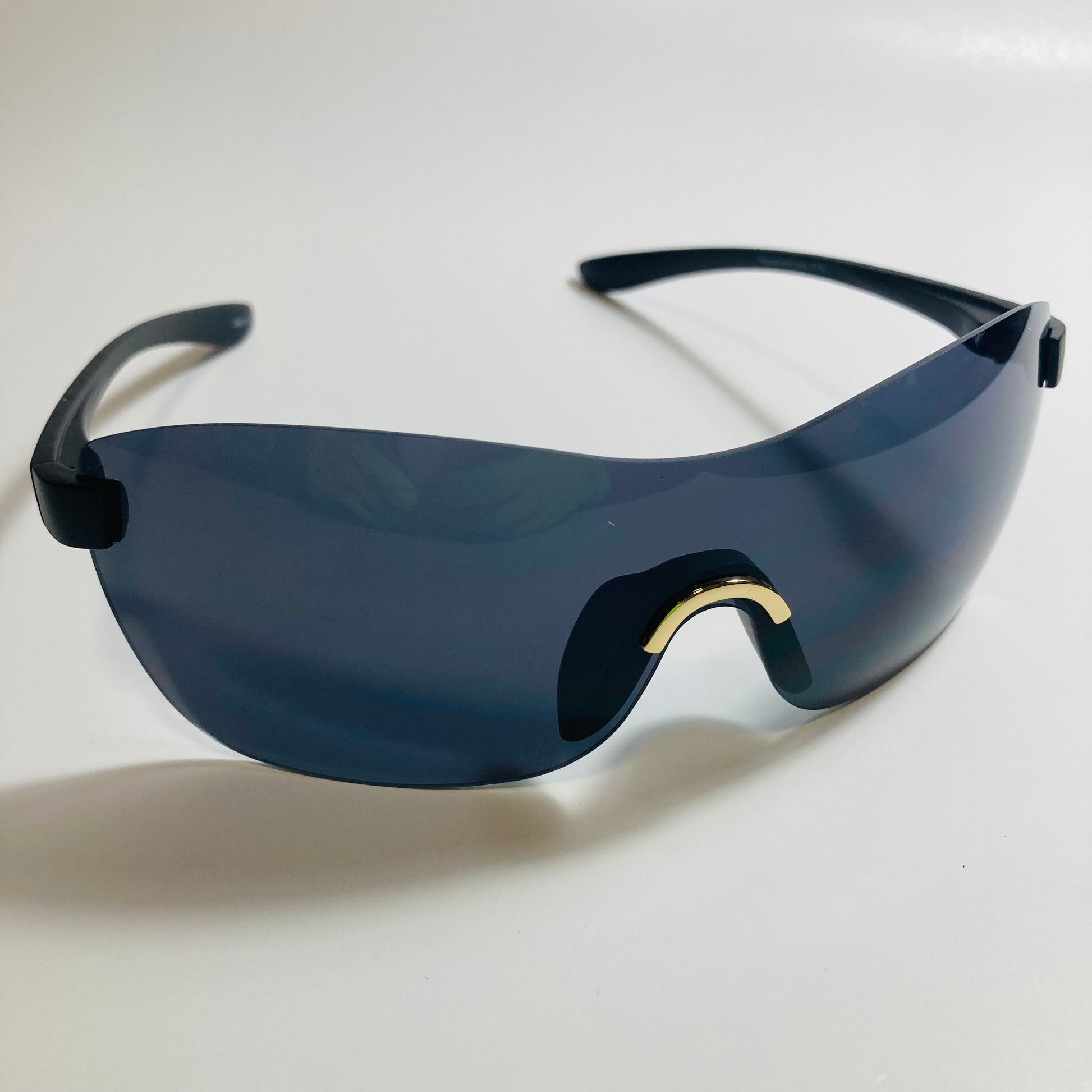 womens black and gold y2k sunglasses