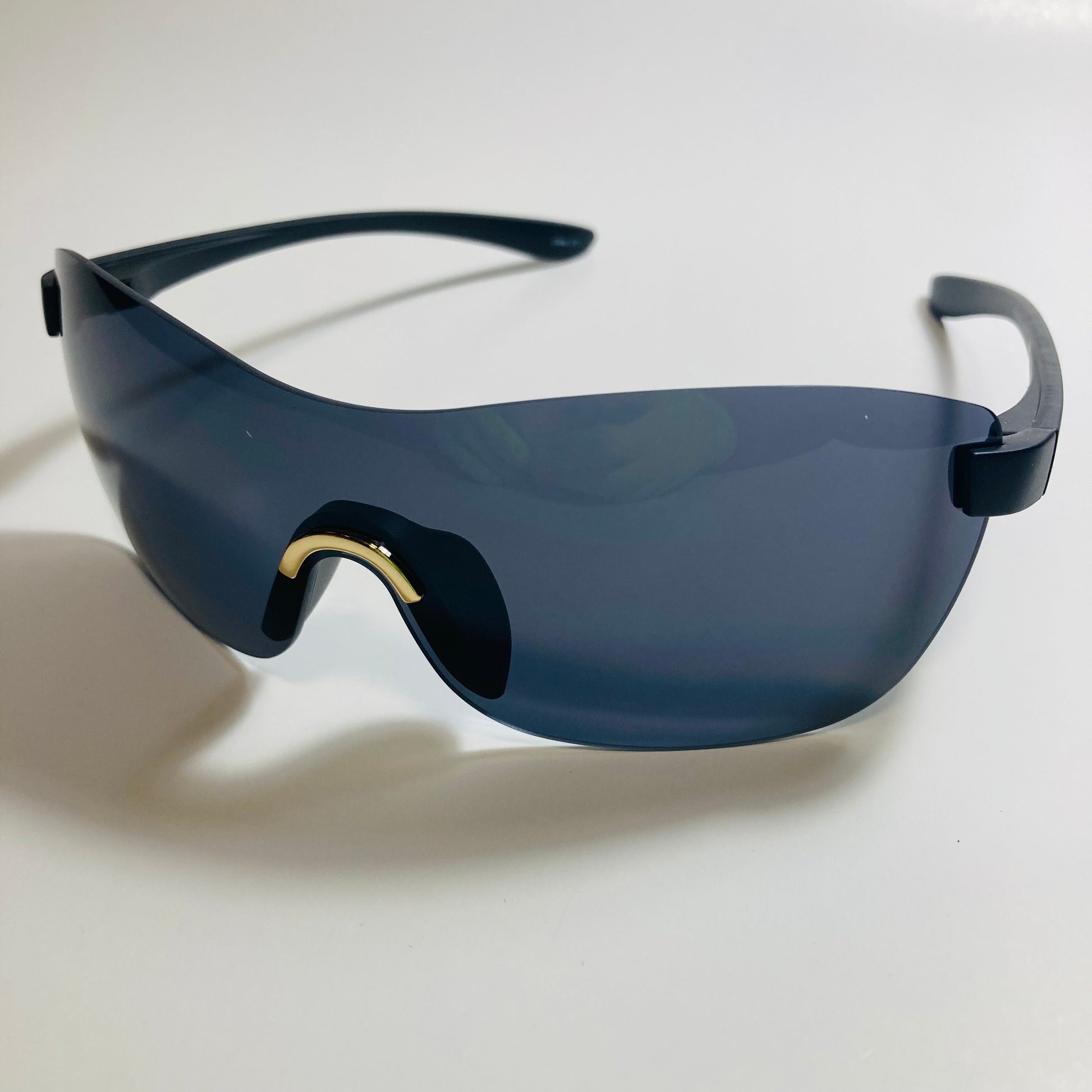 womens black and gold y2k sunglasses