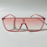 womens pink shield sunglasses