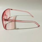 womens pink shield sunglasses