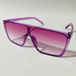 womens purple shield sunglasses