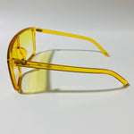 womens yellow shield sunglasses
