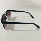 mens black square aviator sunglasses 