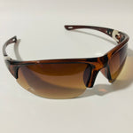 mens and womens brown wrap around sunglasses