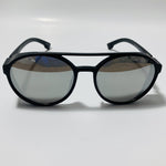 mens and womens black and silver round steampunk sunglasses with side shields