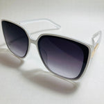 womens white and black oversize square sunglasses