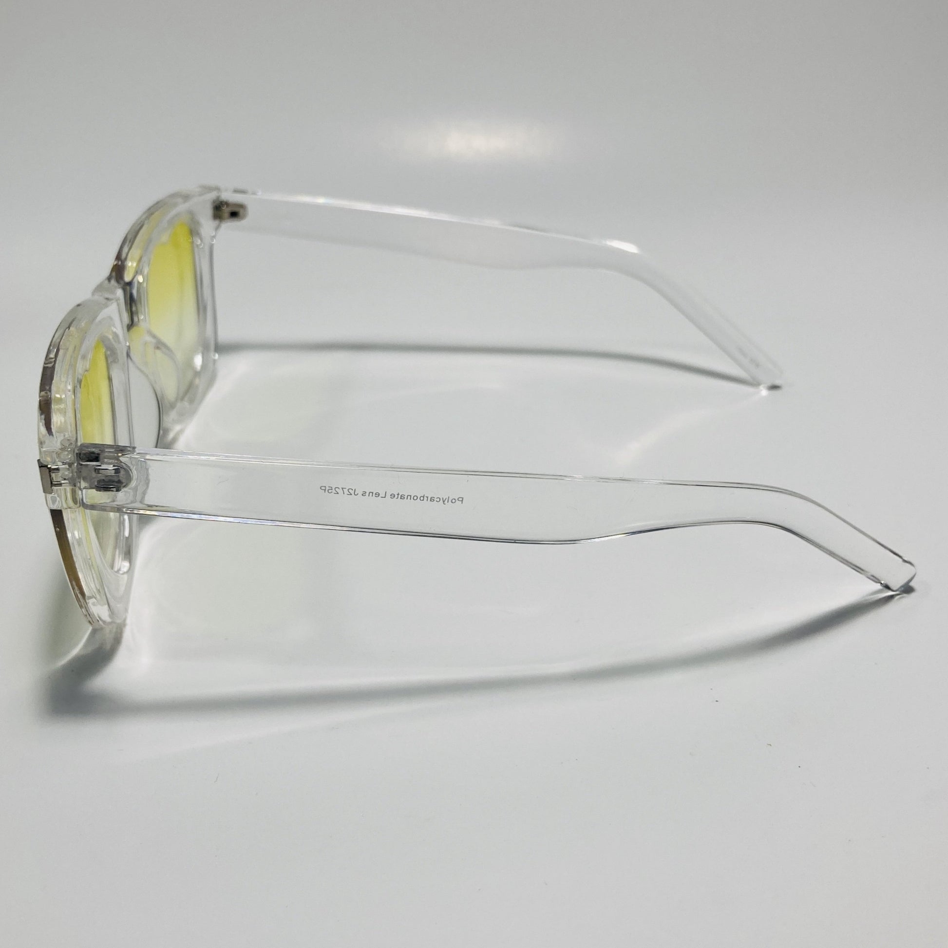 yellow womens heart shape sunglasses with clear frame