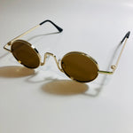 womens and mens gold and brown ozzy osbourne sunglasses