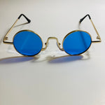 womens and mens gold and blue ozzy osbourne sunglasses