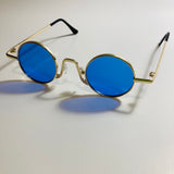 womens and mens gold and blue ozzy osbourne sunglasses
