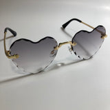 womens gold and black heart shape sunglasses
