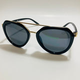 womens black and gold mirrored aviator sunglasses