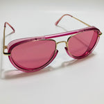 womens and mens small pink aviator sunglasses 