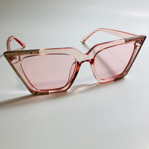 womens pink and gold cat eye sunglasses
