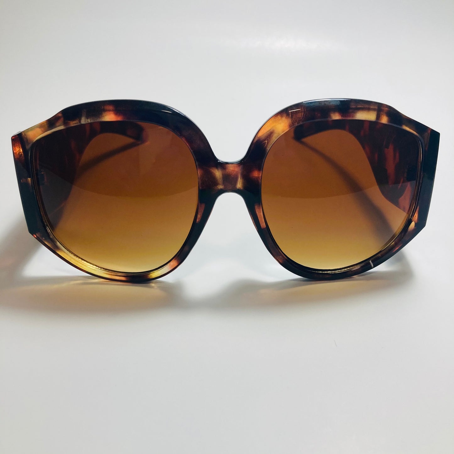 womens brown oversize round sunglasses