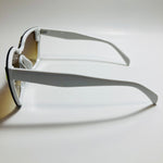 womens white and brown cat eye sunglasses