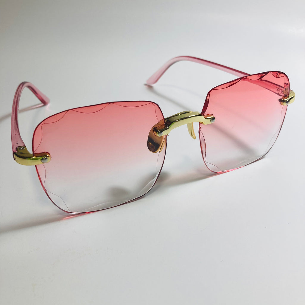 Sunglasses men women black frame pink lenses Pif wear B-class 3 | eBay