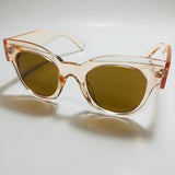 tan and brown womens round oversize sunglasses