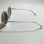 white and yellow womens round sunglasses with mirror lenses