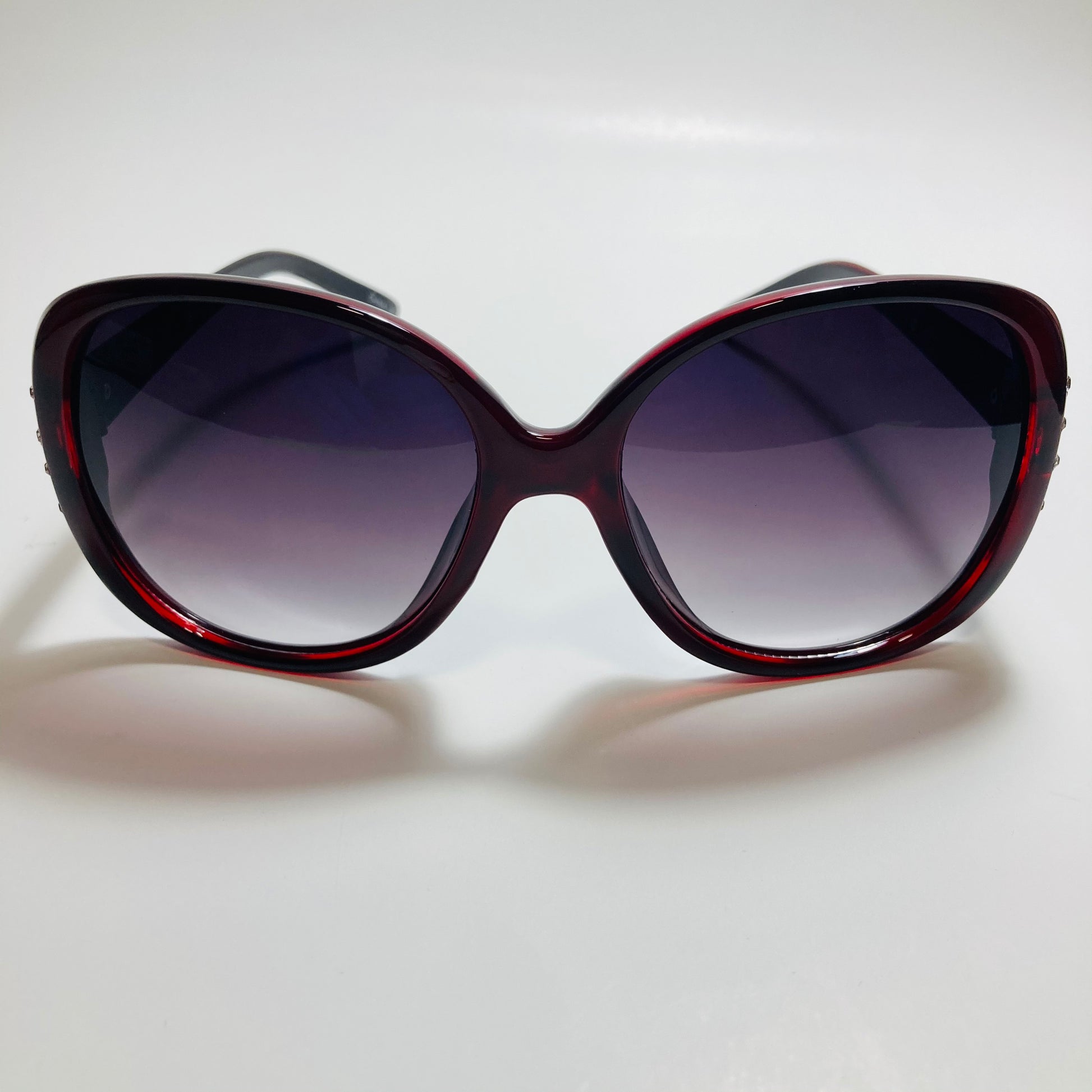 womens red oversize rhinestone sunglasses