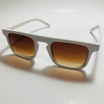 mens and womens white and brown square sunglasses