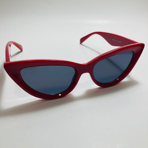 womens cat eye sunglasses red frame with black lenses