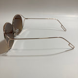 womens gold metal sunglasses with brown lenses