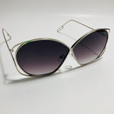 womens silver metal sunglasses with black lenses