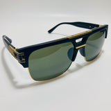 black, green, and gold gazelle sunglasses