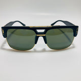 black, green, and gold gazelle sunglasses