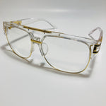 clear and gold gazelle glasses