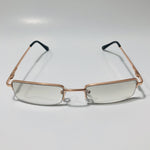 womens and mens clear and gold metal square sunglasses