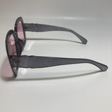 womens gray and pink oversize round sunglasses