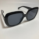 womens black oversize round sunglasses