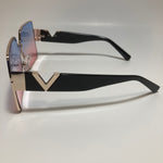 womens pink blue and gold oversize square sunglasses