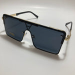 womens gold square oversize sunglasses with black lenses