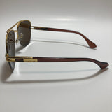 mens brown and gold aviator sunglasses
