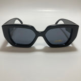 womens oversize square black sunglasses with black lenses